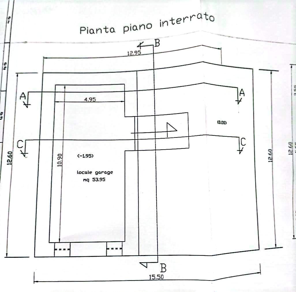 Anteprima della tavola del piano interrato