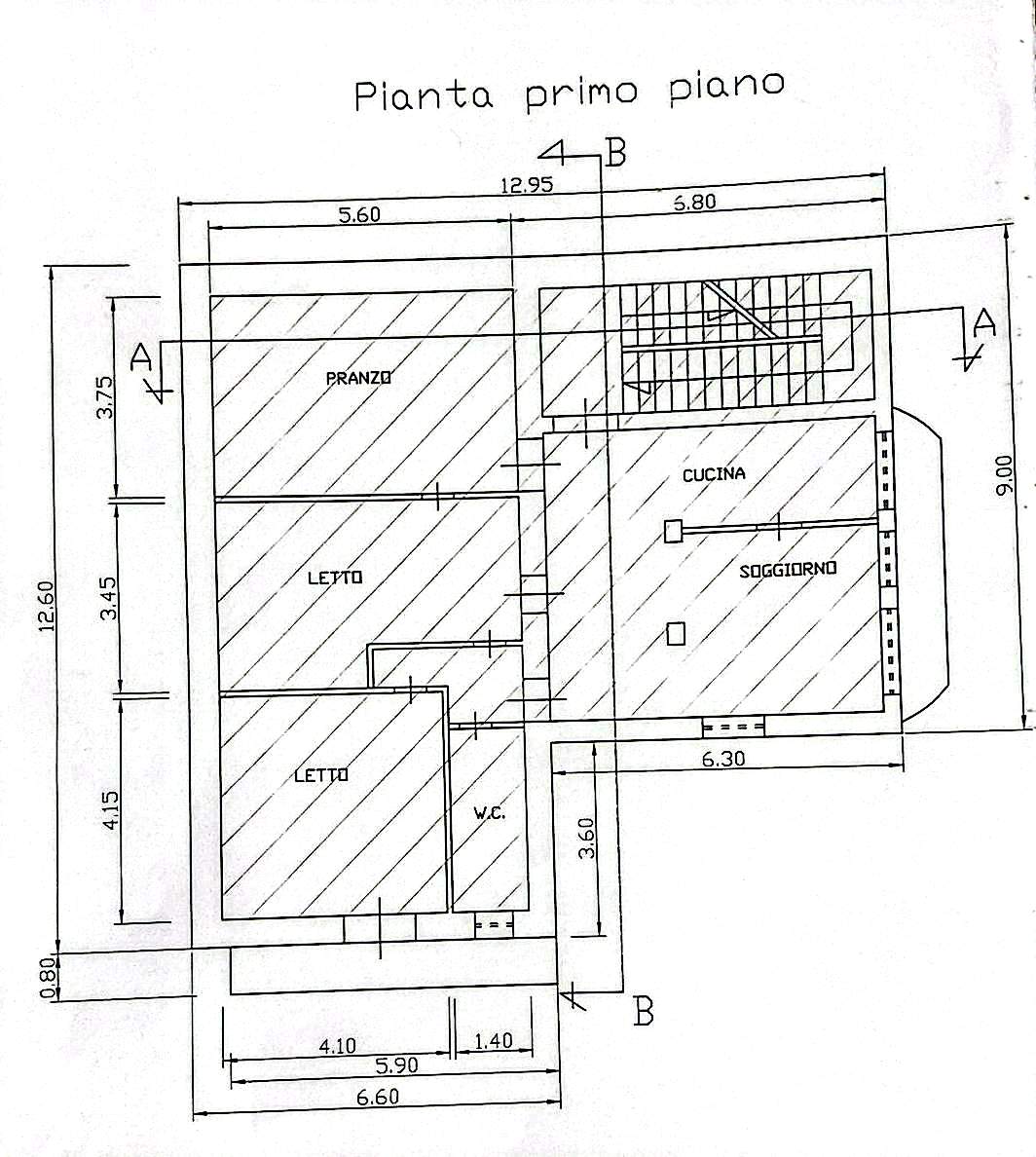 Anteprima della tavola di Appartamento B al primo piano